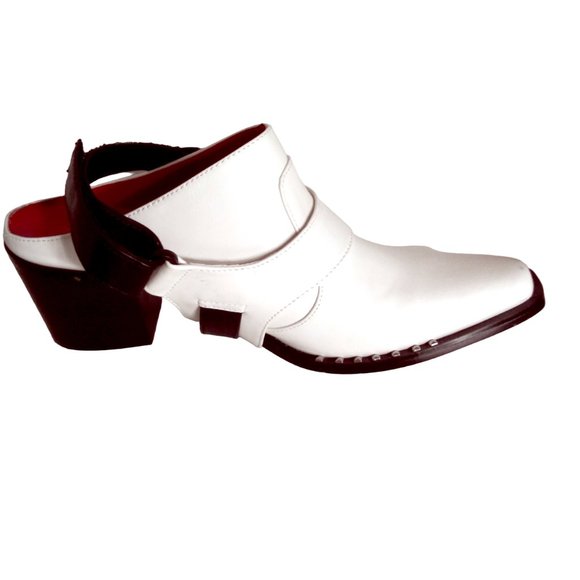 Black and White Mules, Size 9 Clogs, Slingback Heels, Women's Shoes - Picture 2 of 14